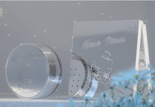 silver powder compact silver eyeshadow plate