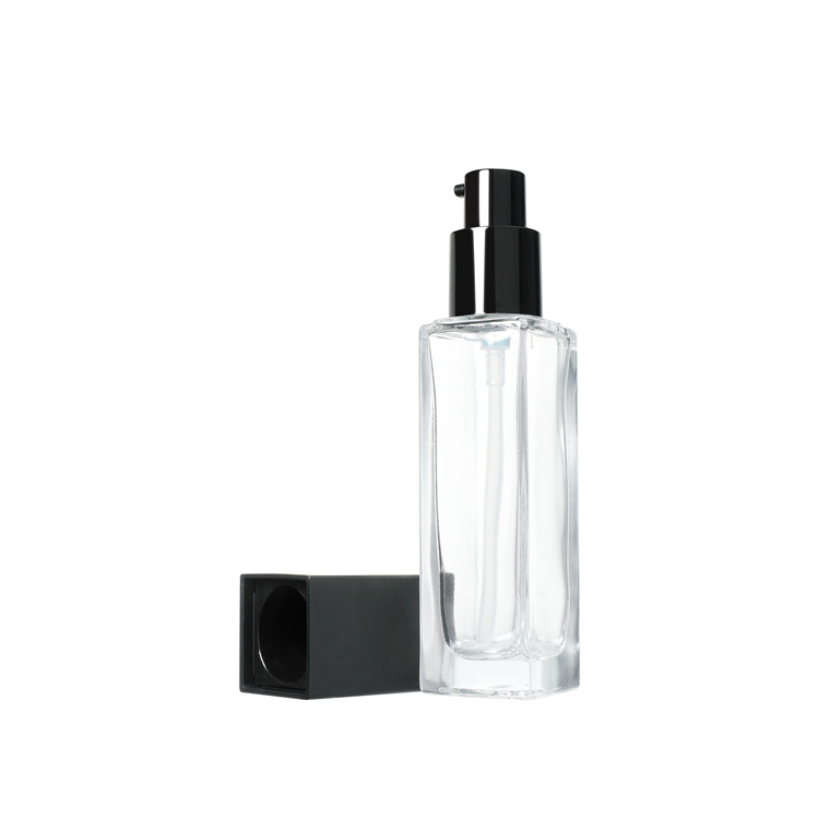 Wholesale Clear Cosmetic ABS Plastic Pump Glass Bottle Facial Essence Lotion Liquid Bottle,perfume Essence Oil Bottle