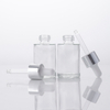 Glass Empty Clear Skin Care Serum Essential Oil 30 Ml Glass Dropper Bottle,Oil Dropper Bottle Flask with Black Dropper