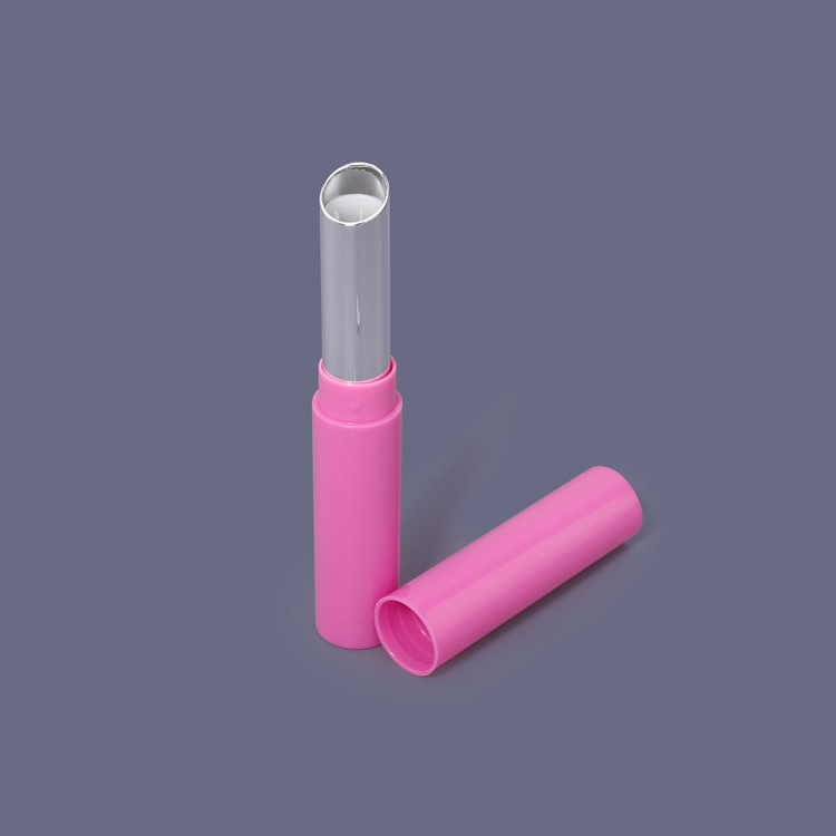 New Cosmetics Packaging Wholesale 3.5g Plastic Elegant Round Empty Lipstick Tube Custom Label 