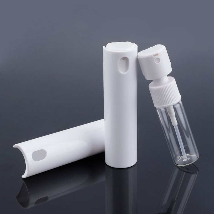 Cosmetic Packing 10ml Plastic Empty White Liquid Spray Bottle Hand Press Oil Perfume Spray Bottle Atomizer 