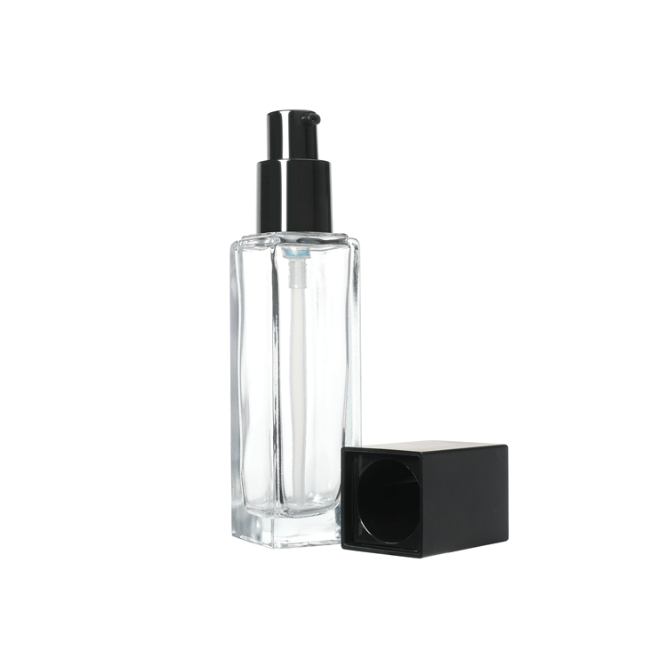 Wholesale Clear Cosmetic ABS Plastic Pump Glass Bottle Facial Essence Lotion Liquid Bottle,perfume Essence Oil Bottle