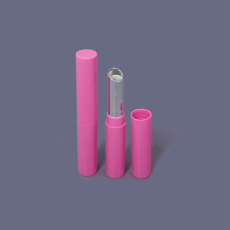 New Cosmetics Packaging Wholesale 3.5g Plastic Elegant Round Empty Lipstick Tube Custom Label 
