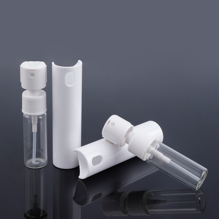 Cosmetic Packing 10ml Plastic Empty White Liquid Spray Bottle Hand Press Oil Perfume Spray Bottle Atomizer 