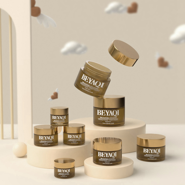 Empty Luxury Custom Skin Care Glass 30g 50g Colorful Cosmetic Jar Unique Cosmetic Jars High Quality Cosmetic Jars