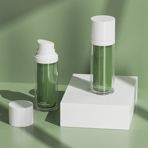 Customs logo high end PET PP refillable 30ml 50ml replaceable body cosmetic skin care serum airless bottle