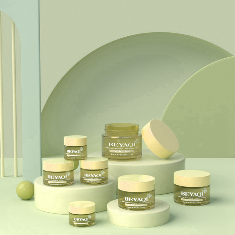 Skincare Packaging Custom White Glass High End 20g 50g Cream Pump Jar Small Cosmetic Jar