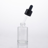 Wholesale OEM Clear Skin Care Serum Essential Oil 30 Ml Glass Dropper Bottle,Oil Dropper Bottle Flask with Black Dropper