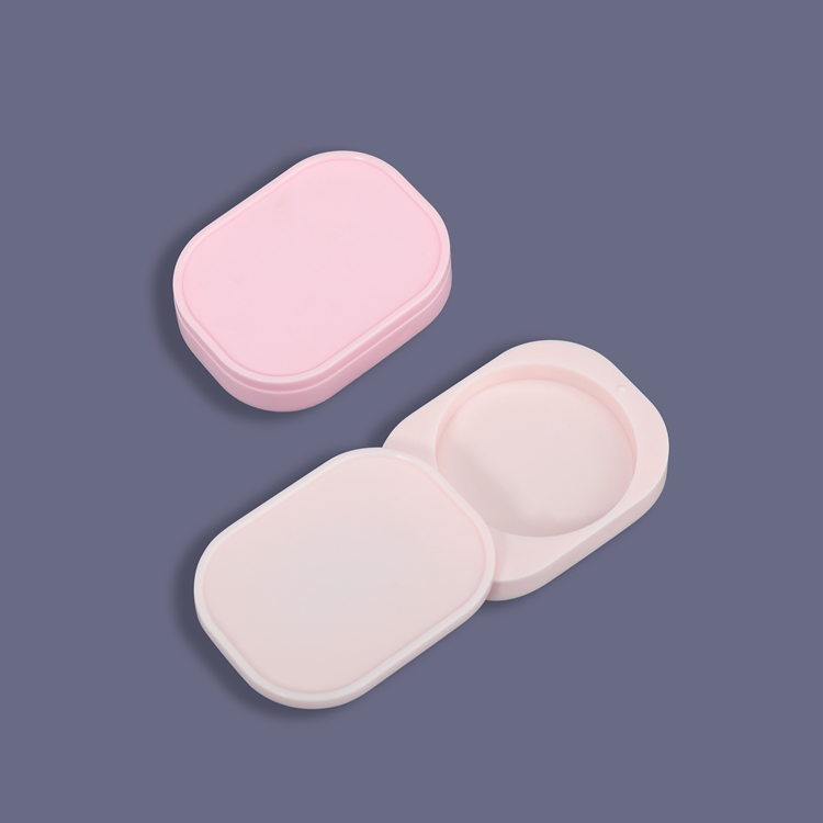 Cosmetic Packaging Creative Design 3g Single Compact Powder Case Empty Blush Compact Packaging with Rotated Cap