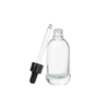 Wholesale 10ml 20ml 30ml 50ml Cosmetic Clear Black Gradient Round Liquid Essential Oil Glass Dropper Bottle with Black Lids