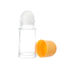Eco Friendly Wholesale 50ml Glass Cosmetic Perfume Rollon Bottle,Clear Essential Oils Roller Bottle with Plastic Cap
