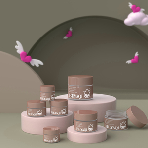Skincare Packaging Custom Colorful Round Private Label 20g Luxury Glass Cosmetic Jars Empty Jar Cosmetic