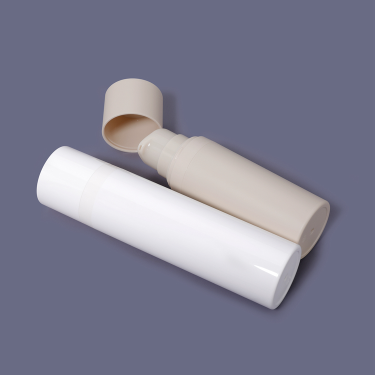 Customs logo high end PET PP refillable 30ml 50ml replaceable body cosmetic skin care serum airless bottle
