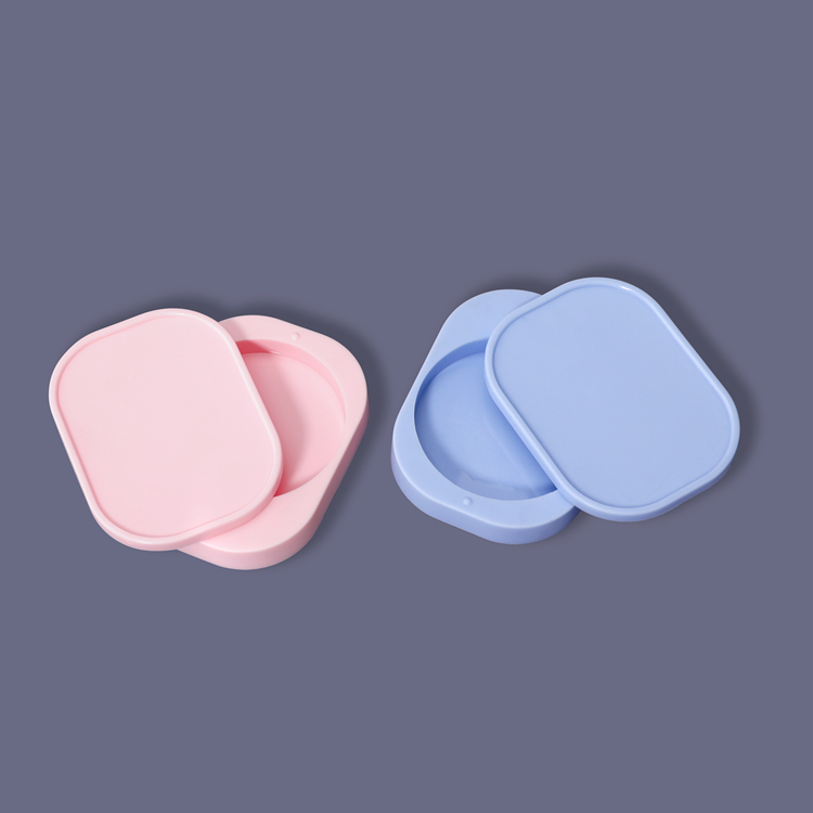 Cosmetic Packaging Creative Design 3g Single Compact Powder Case Empty Blush Compact Packaging with Rotated Cap