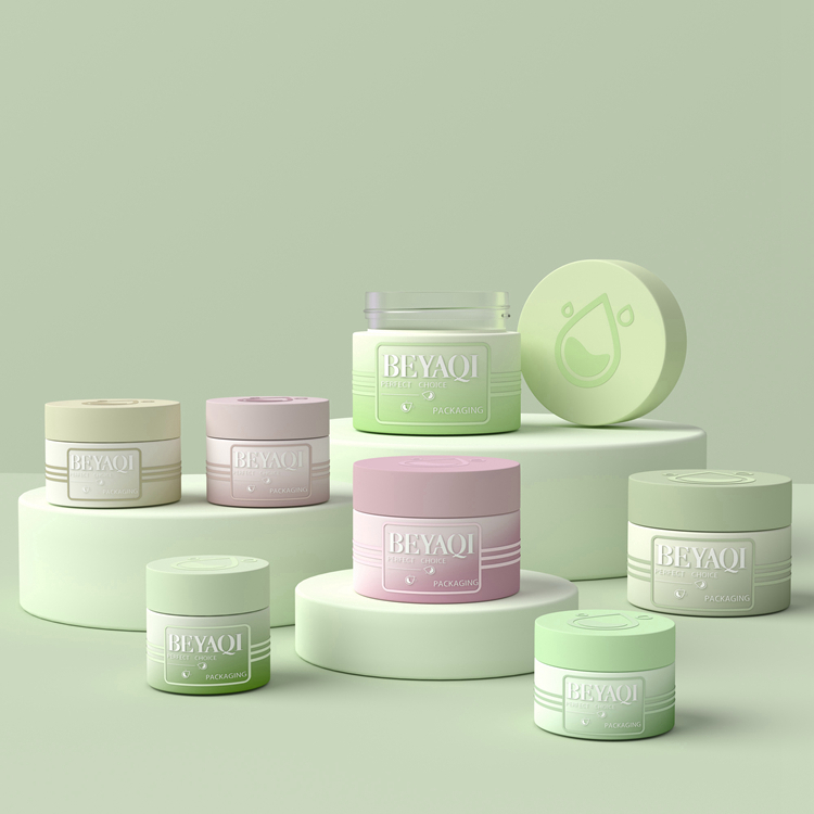 Eco Friendly Factory Wholesale Glass Cosmetic 20g 30g Colored Glass Cosmetic Jars Cream Jars Luxury