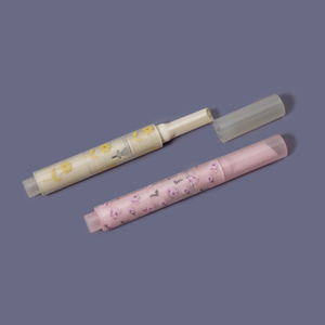 Private Label Lip Balm Container Packaging Heart Shape Press Pen Custom Lipstick Tubes