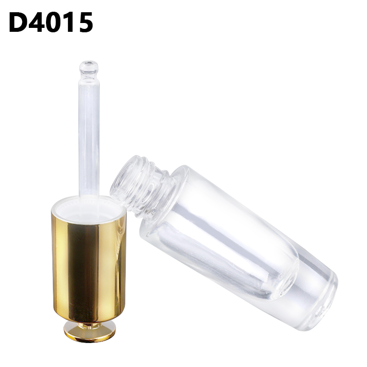Cosmetic Packaging Manufacture Gold 15ml Reusable Glass Serum Bottle,Essential Oil Cosmetic Dropper Bottle