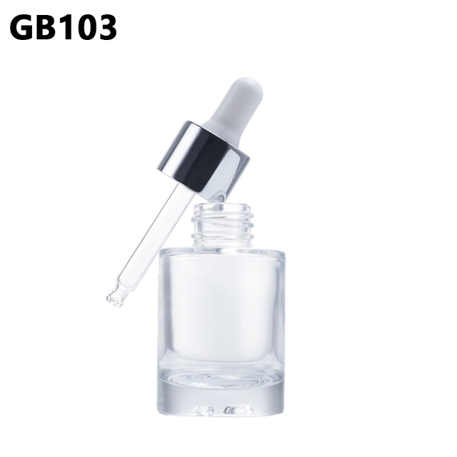 Wholesale OEM Custom Serum Container Clear Printing Logo Empty 30ml Glass Bottle Dropper