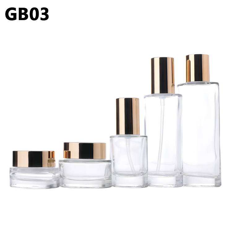 Eco-friendly Good Quality Custom Volume 30ml 40ml 100ml 120ml Transparency Screw Lid Empty Multipurpose Skin Care Essence Serum Glass Bottle with Pump