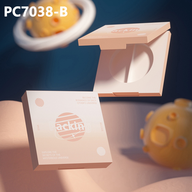 Eco-friendly packaging private label 2 pan empty eyeshadow case blusher container empty container with mirror