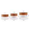 Bamboo Packaging Eco Round 15g 30g 50g Bamboo Containers Skincare Plastic PP Acrylic Skincare Containers with Bamboo Lid