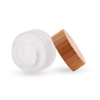 30ml 50ml 100ml Glass Jar Cosmetics Packaging Bamboo Lid Face Cream Container Glass Cream Jar with Bamboo Cap