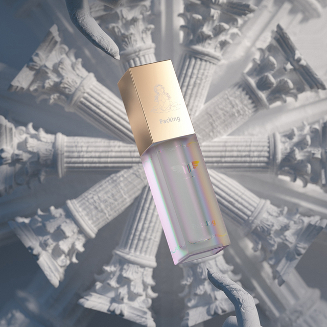 4ml Factory price wholesale empty custom square lip gloss packaging with large applicator 