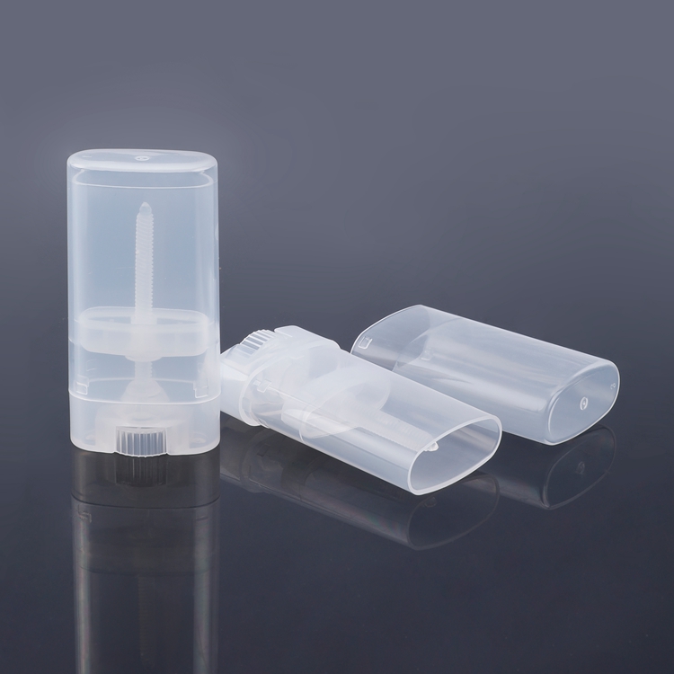 Custom Materials Good Quality Special Design Free Sample Flat Oval Biodegradable Multipurpose Empty Plastic Mini 15g Clear Customize Deodorant Stick