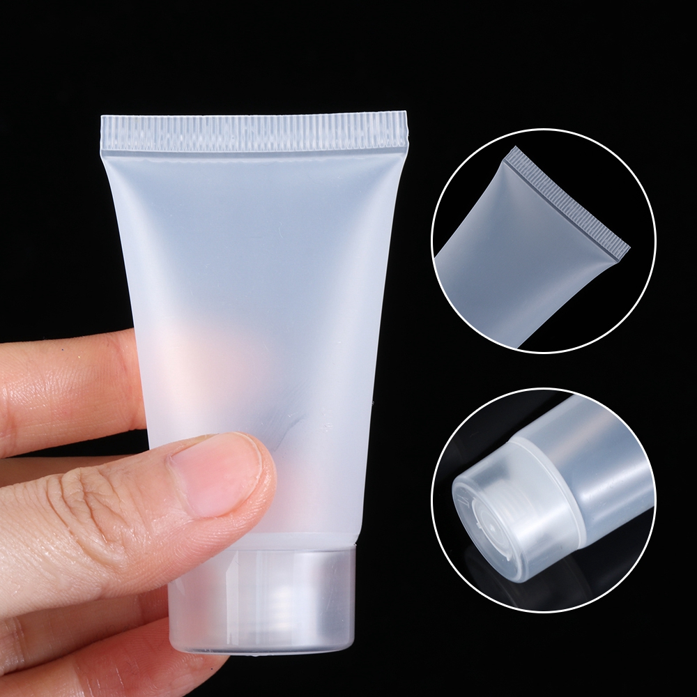Shampoo Bath Squeeze Cream Lotion Cosmetic Containers,Refillable Bottles Travel Size Empty Matte Clear Tube
