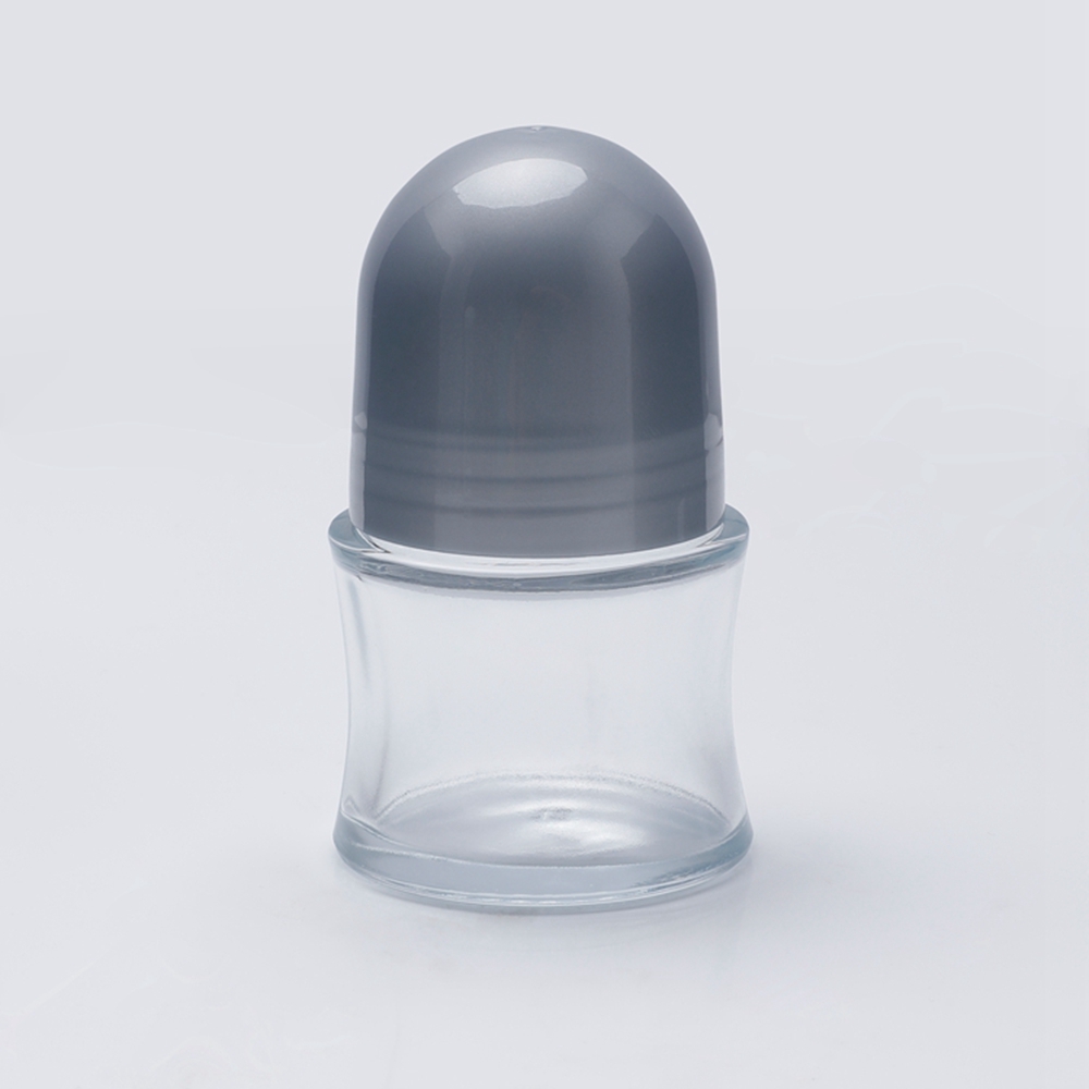Custom Logo And Color Simplicity Good Quality 50ml Ball Diameter 35.2mm Height 92mm Multipurpose Empty Deodorant Perfume Antiperspirant Essencial Oil Roll on Clear Glass Bottle