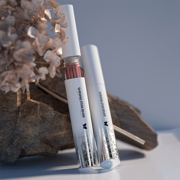 Private Label Empty Container Cylinder 4ml ABS PETG Transparency Lip Gloss Tubes Lip Glaze