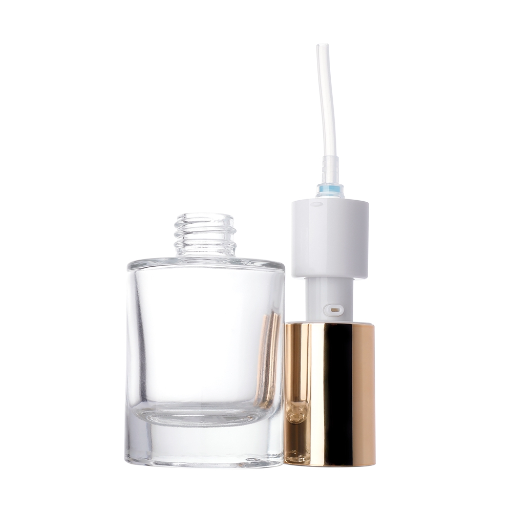 Multipurpose Fragrance Essential Oil Serum Custom Capacity And Color Refillable Gold Screw Lid 30g 50g 40ml 100ml 120ml Transparency Empty Spray Bottle Glass with Pump