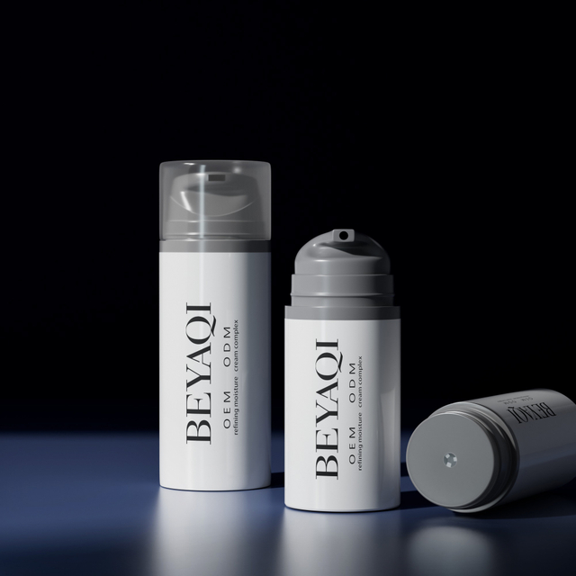 50ml 100ml Custom Logo Empty Skin Serum Lotion Foam Dispenser Face Cream White Airless Bottle,Cylinder 150ml Airless Pump Bottle