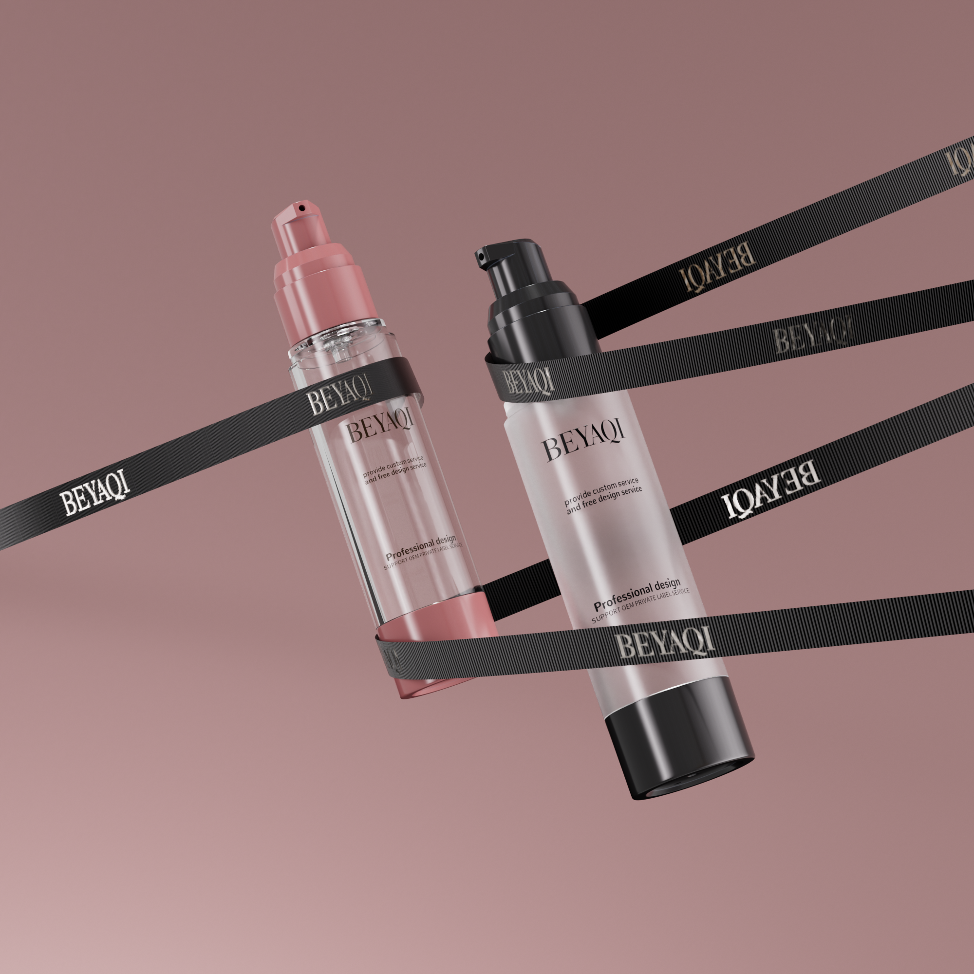 Custom ABS 15ml 30ml 50ml Empty Skincare Lotion Plastic Package Face Eye Airless Bottle With Airless Pump