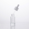 Luxury Round Transparent Empty 10ml 15ml 20ml Cosmetic Container Glass Liquid Dropper Bottle Packaging 