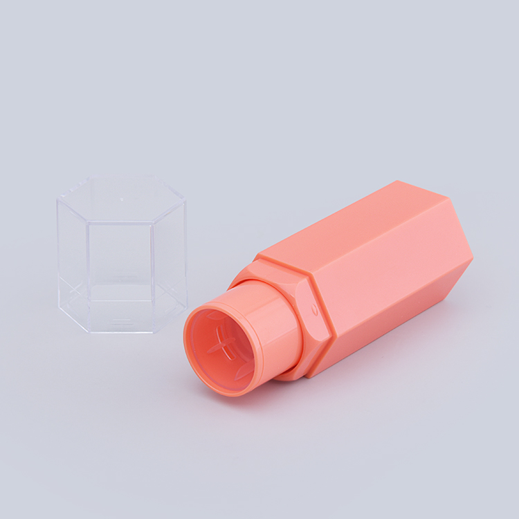 OEM/ODM 7g ABS Plastic Hexagon Shape Custom Logo Lipstick Tube Concealer Stick Container Twist-up Empty Plastic Stick Tube