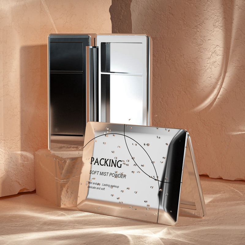 Personalized 10g ABS The New Square Shape Empty Eyeshadow Case Eyebrow Powder With Mirror