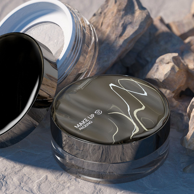 Wholesale Private Label Round Shape PS ABS 18.5ml Empty Pressed Compact Powder Case Loose Powder Case