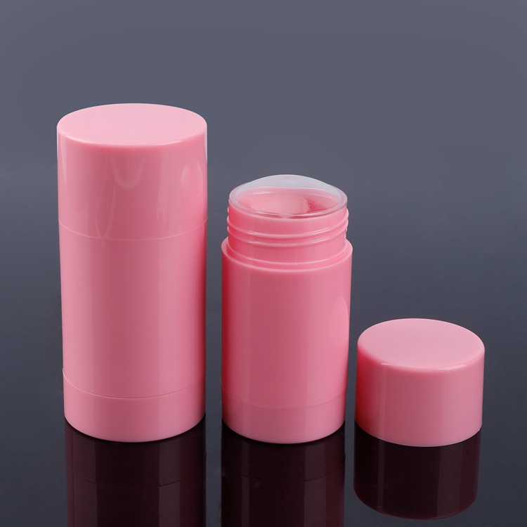 Pink 15g 30g 50g 75g Plastic Refillable Deodorant Stick Bottle Portable Balsam Custom Size