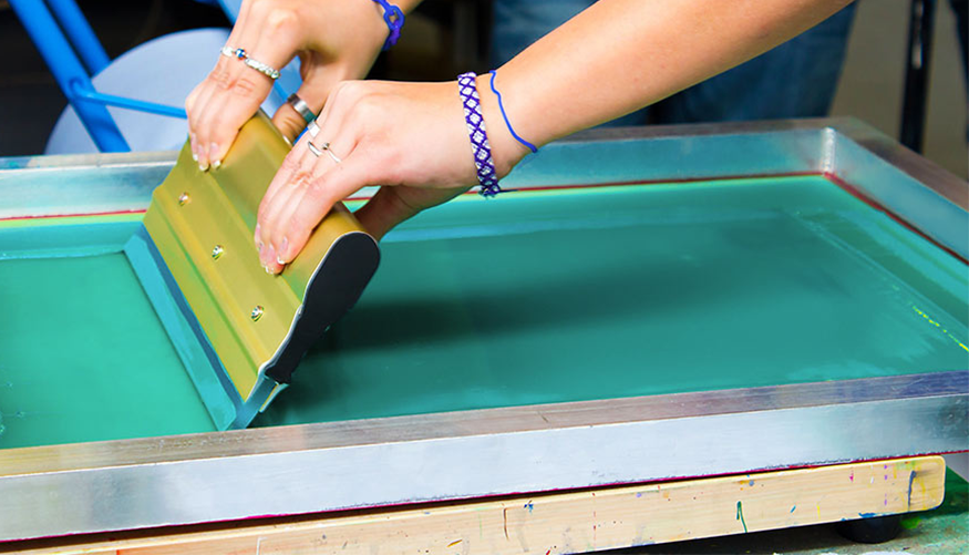 Types of screen printing