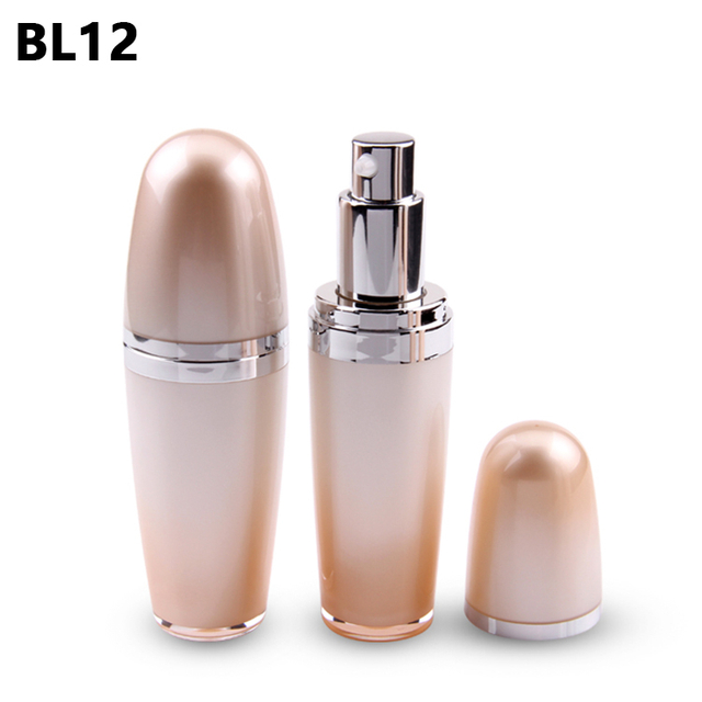 Cosmetic Packaging Custom Wholesale Plastic Glossy Purple Color Cosmetic Acrylic Bottle Containers 