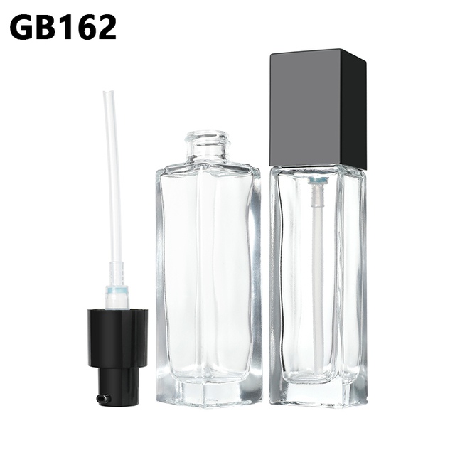 Wholesale Clear Cosmetic ABS Plastic Pump Glass Bottle Facial Essence Lotion Liquid Bottle,perfume Essence Oil Bottle