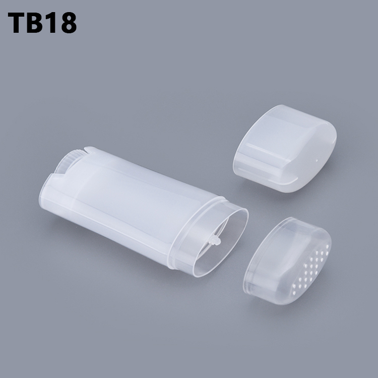 80g Oval Shape Empty Gel Refillable Deodorant Stick Container Twist Up Tube Sustainable Cosmetic Packaging