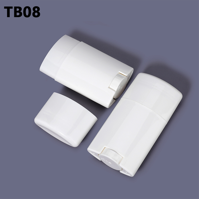  Personal Care 40g 76g Empty Oval Flat PP Rotatable Replaceable Biodegradable Plastic Deodorant Roll on Bottle Deodorant Bottle Oval