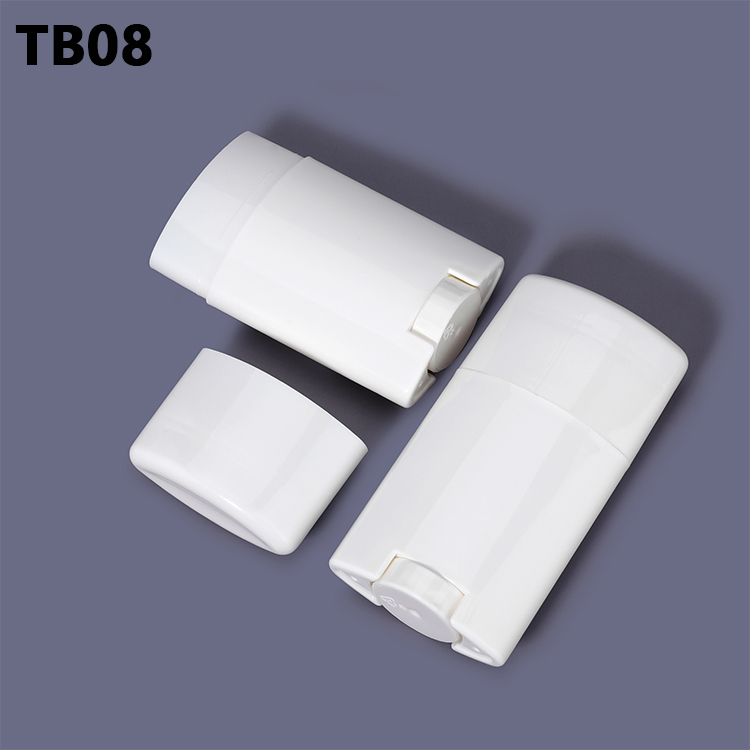  Personal Care 40g 76g Empty Oval Flat PP Rotatable Replaceable Biodegradable Plastic Deodorant Roll on Bottle Deodorant Bottle Oval