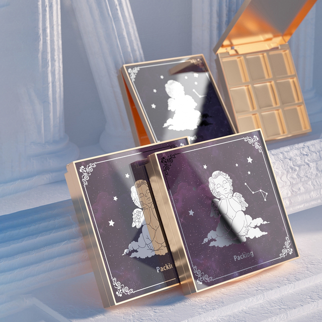 Single layers custom empty cosmetic custom eyeshadow powder case 