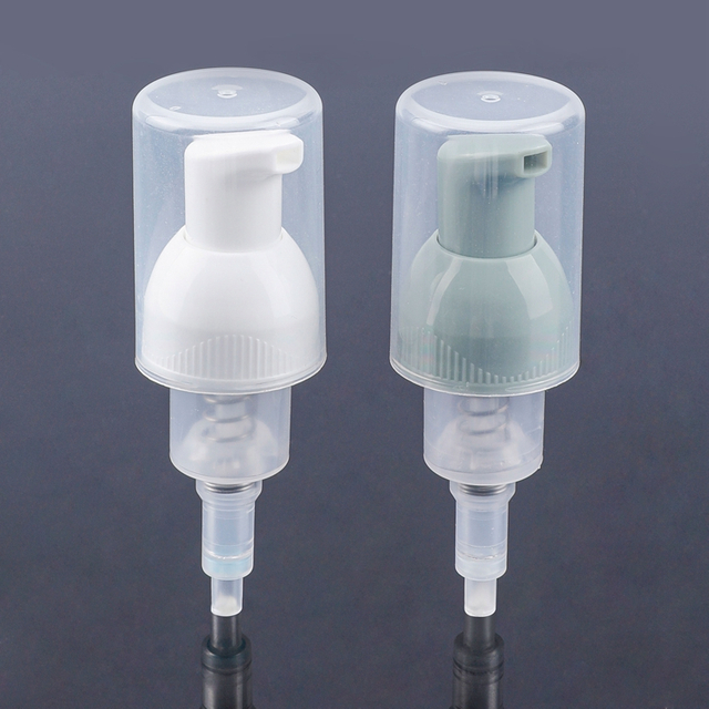 Free Sample Custom Color Foaming Pump Transparency 28/410 0.3cc Built-in Spring Plastic Soap Dispenser Pump