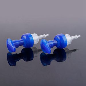 Blue Biodegradable Refillable Recyclable Pump Head Frosted Matter Wholesale Private Label 1.6±0.10cc 0.8±0.10cc 40/400 Built-in Spring Custom Label Foam Pump 