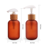 Factory Manufacturing 60 120 250 300 500 Ml Bamboo Cosmetic Packaging Set Amber Bamboo Pump Bottle with Spray Pump