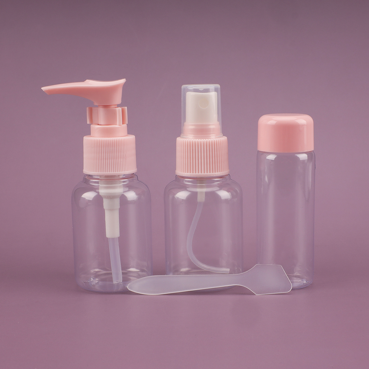Eco-friendly Personal Care Packaging Pet Plastic Perfume Cosmetic Skin Care Bottle Set Airline Spray Travel Kit